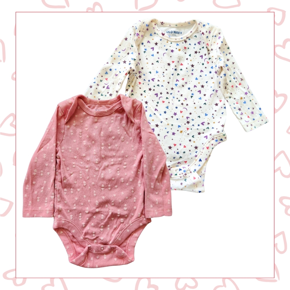 Old Navy Long-Sleeve Bodysuits 2-pack